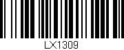 Código de barras (EAN, GTIN, SKU, ISBN): 'LX1309'
