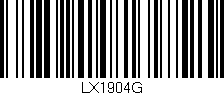 Código de barras (EAN, GTIN, SKU, ISBN): 'LX1904G'