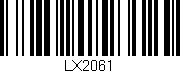 Código de barras (EAN, GTIN, SKU, ISBN): 'LX2061'