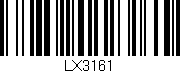 Código de barras (EAN, GTIN, SKU, ISBN): 'LX3161'