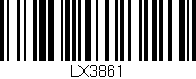 Código de barras (EAN, GTIN, SKU, ISBN): 'LX3861'
