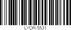 Código de barras (EAN, GTIN, SKU, ISBN): 'LYOR-5531'