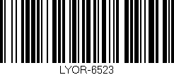 Código de barras (EAN, GTIN, SKU, ISBN): 'LYOR-6523'