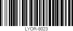 Código de barras (EAN, GTIN, SKU, ISBN): 'LYOR-8023'