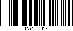 Código de barras (EAN, GTIN, SKU, ISBN): 'LYOR-8026'