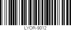 Código de barras (EAN, GTIN, SKU, ISBN): 'LYOR-9012'