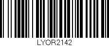 Código de barras (EAN, GTIN, SKU, ISBN): 'LYOR2142'