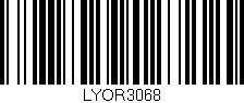 Código de barras (EAN, GTIN, SKU, ISBN): 'LYOR3068'