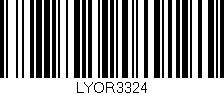Código de barras (EAN, GTIN, SKU, ISBN): 'LYOR3324'