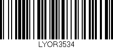 Código de barras (EAN, GTIN, SKU, ISBN): 'LYOR3534'