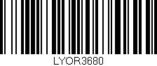 Código de barras (EAN, GTIN, SKU, ISBN): 'LYOR3680'