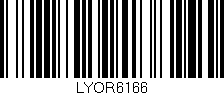 Código de barras (EAN, GTIN, SKU, ISBN): 'LYOR6166'