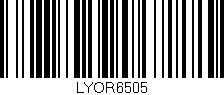 Código de barras (EAN, GTIN, SKU, ISBN): 'LYOR6505'