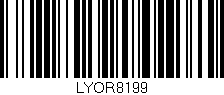 Código de barras (EAN, GTIN, SKU, ISBN): 'LYOR8199'