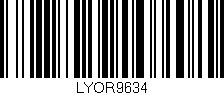 Código de barras (EAN, GTIN, SKU, ISBN): 'LYOR9634'
