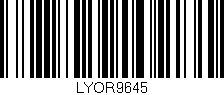 Código de barras (EAN, GTIN, SKU, ISBN): 'LYOR9645'