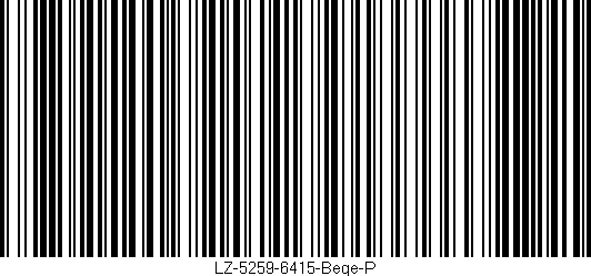 Código de barras (EAN, GTIN, SKU, ISBN): 'LZ-5259-6415-Bege-P'