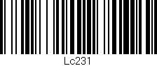 Código de barras (EAN, GTIN, SKU, ISBN): 'Lc231'