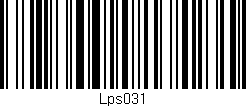 Código de barras (EAN, GTIN, SKU, ISBN): 'Lps031'