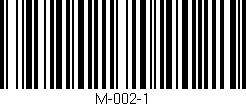 Código de barras (EAN, GTIN, SKU, ISBN): 'M-002-1'
