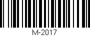 Código de barras (EAN, GTIN, SKU, ISBN): 'M-2017'