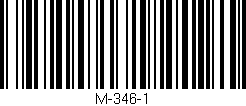 Código de barras (EAN, GTIN, SKU, ISBN): 'M-346-1'
