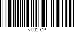Código de barras (EAN, GTIN, SKU, ISBN): 'M002-CR'