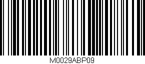 Código de barras (EAN, GTIN, SKU, ISBN): 'M0029ABP09'