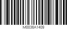 Código de barras (EAN, GTIN, SKU, ISBN): 'M0036A1409'
