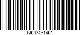 Código de barras (EAN, GTIN, SKU, ISBN): 'M0074A1401'