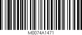 Código de barras (EAN, GTIN, SKU, ISBN): 'M0074A1471'