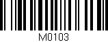 Código de barras (EAN, GTIN, SKU, ISBN): 'M0103'