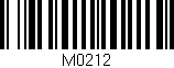 Código de barras (EAN, GTIN, SKU, ISBN): 'M0212'