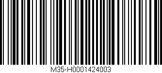 Código de barras (EAN, GTIN, SKU, ISBN): 'M35-H0001424003'