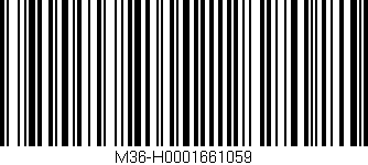 Código de barras (EAN, GTIN, SKU, ISBN): 'M36-H0001661059'