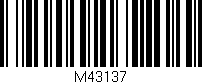 Código de barras (EAN, GTIN, SKU, ISBN): 'M43137'