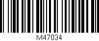 Código de barras (EAN, GTIN, SKU, ISBN): 'M47034'