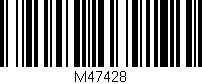 Código de barras (EAN, GTIN, SKU, ISBN): 'M47428'