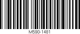 Código de barras (EAN, GTIN, SKU, ISBN): 'M590-1481'