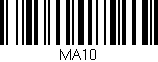 Código de barras (EAN, GTIN, SKU, ISBN): 'MA10'