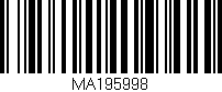 Código de barras (EAN, GTIN, SKU, ISBN): 'MA195998'
