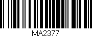 Código de barras (EAN, GTIN, SKU, ISBN): 'MA2377'