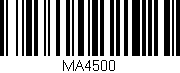 Código de barras (EAN, GTIN, SKU, ISBN): 'MA4500'