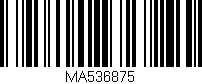 Código de barras (EAN, GTIN, SKU, ISBN): 'MA536875'