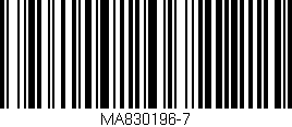 Código de barras (EAN, GTIN, SKU, ISBN): 'MA830196-7'