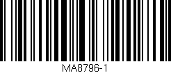 Código de barras (EAN, GTIN, SKU, ISBN): 'MA8796-1'