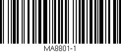 Código de barras (EAN, GTIN, SKU, ISBN): 'MA8801-1'