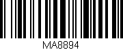 Código de barras (EAN, GTIN, SKU, ISBN): 'MA8894'