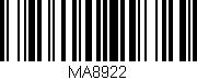 Código de barras (EAN, GTIN, SKU, ISBN): 'MA8922'