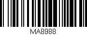 Código de barras (EAN, GTIN, SKU, ISBN): 'MA8988'